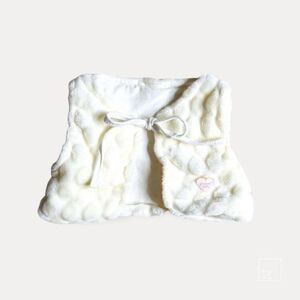 Maiorista vest fur tie front cream white 6 months